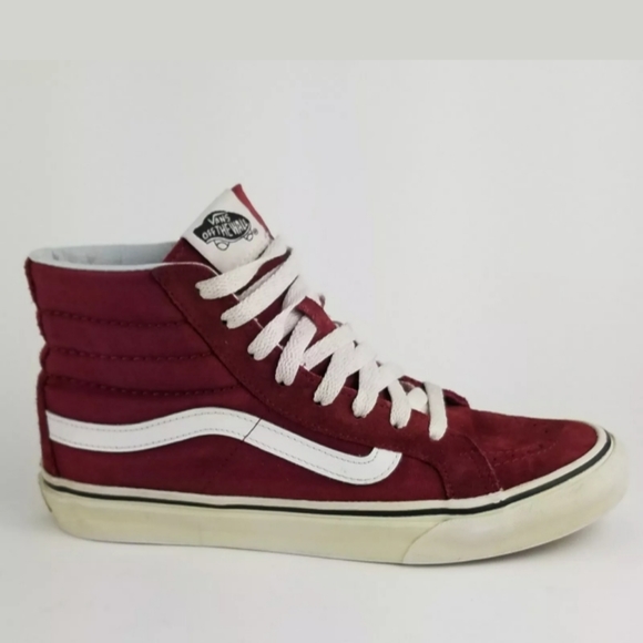 sk8 hi burgundy